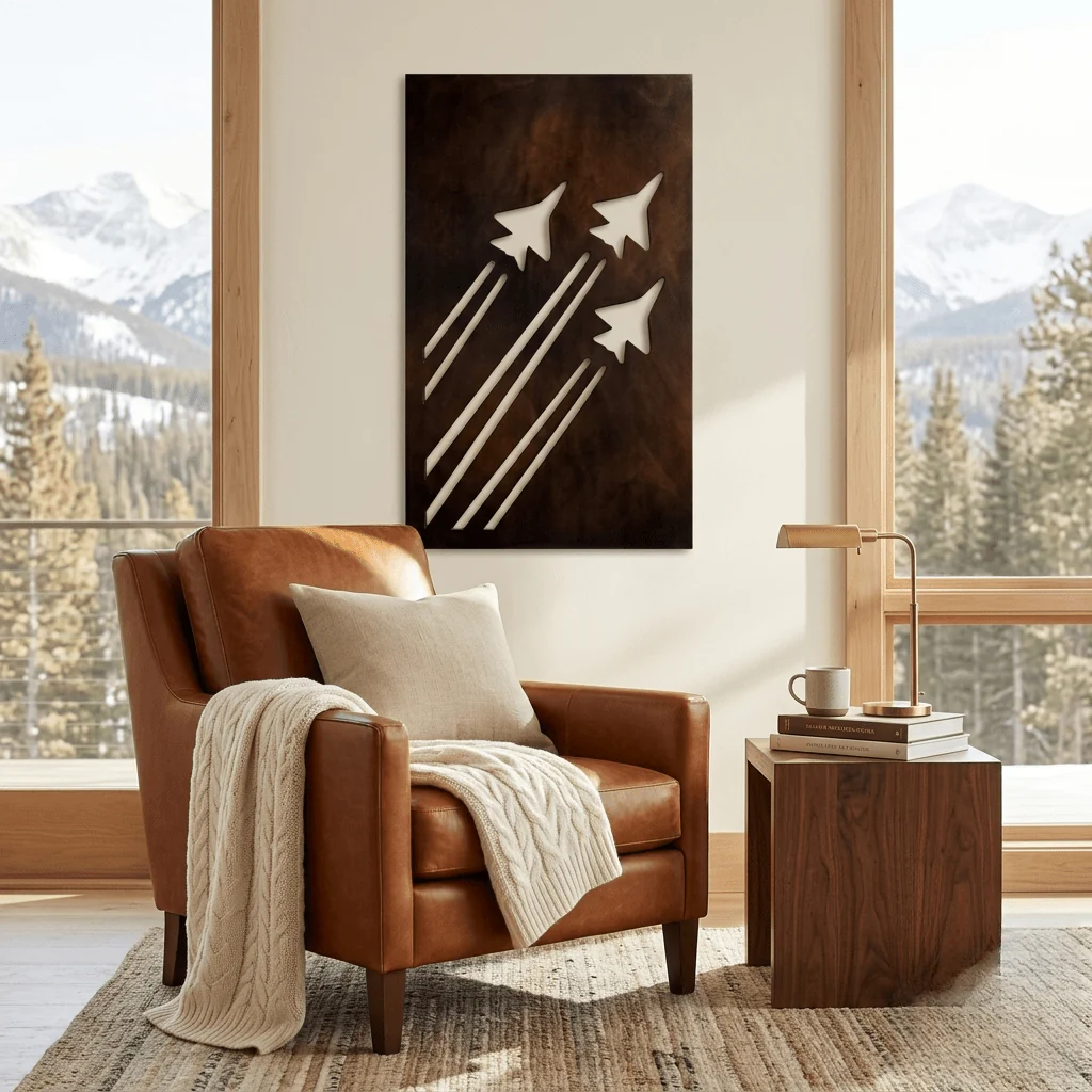 The Sky Command - Metal Wall Art - Umber - Image 3
