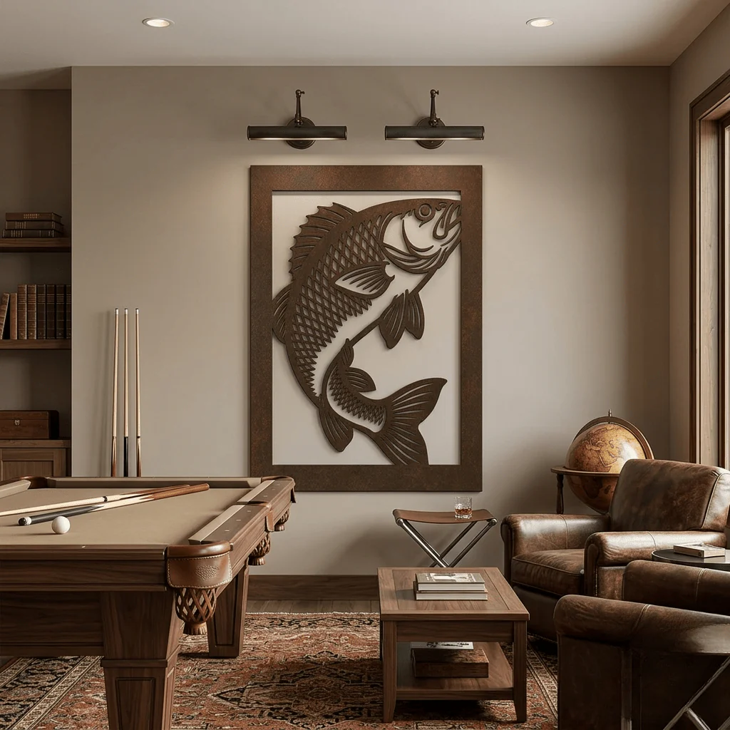 The Smallmouth Bass - Metal Wall Art - Umber - Image 2