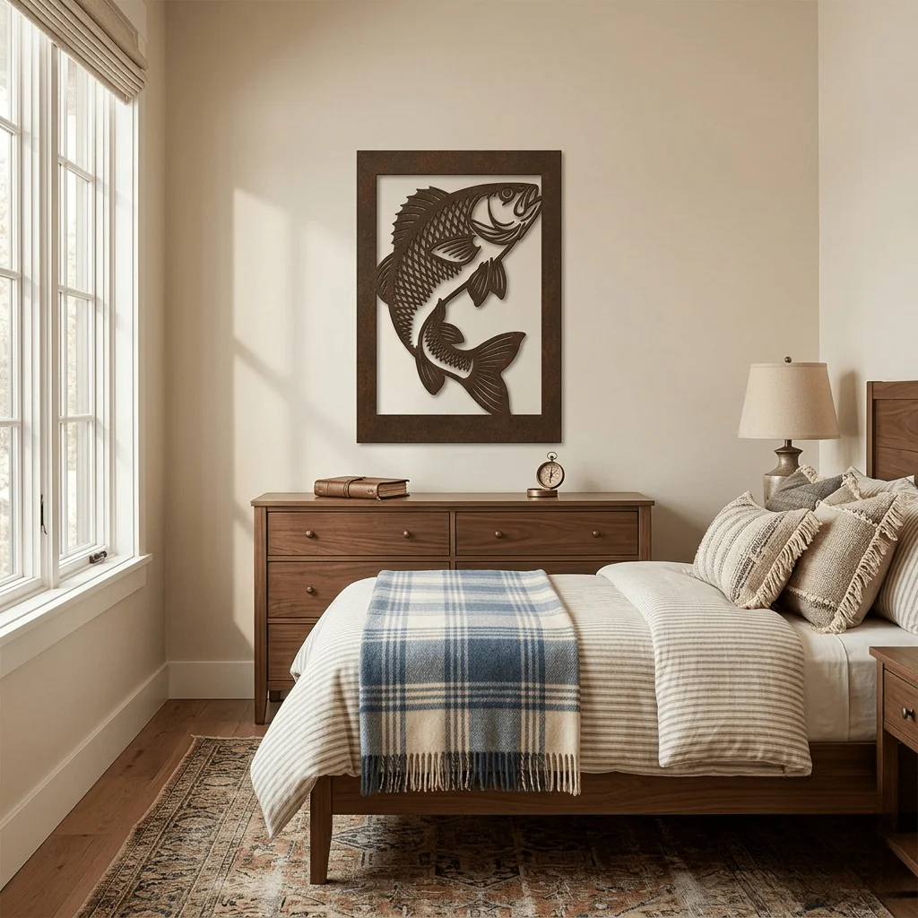 The Smallmouth Bass - Metal Wall Art - Umber - Image 3
