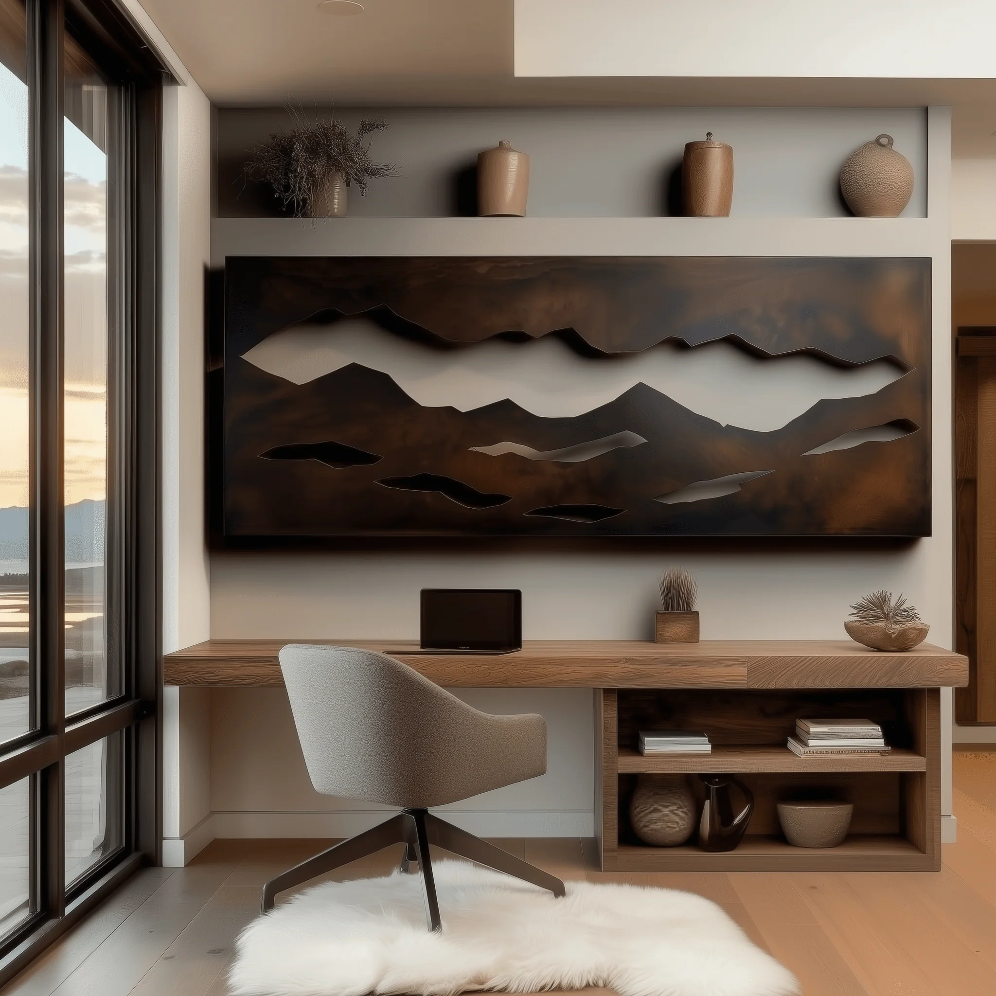 The Smokey Mountains - Metal Wall Art - Umber