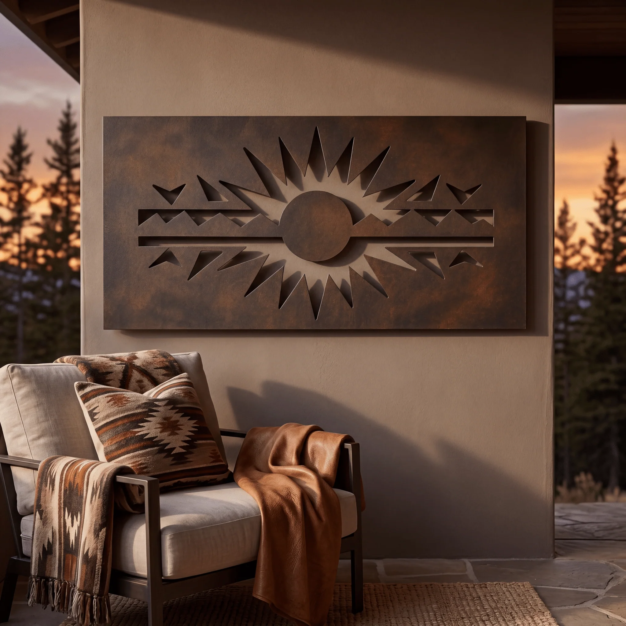 The Solana - Metal Wall Art - Umber - Image 3