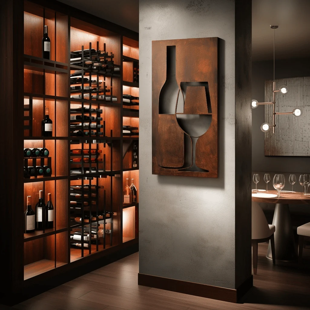 The Sommelier - Metal Wall Art - Oxide