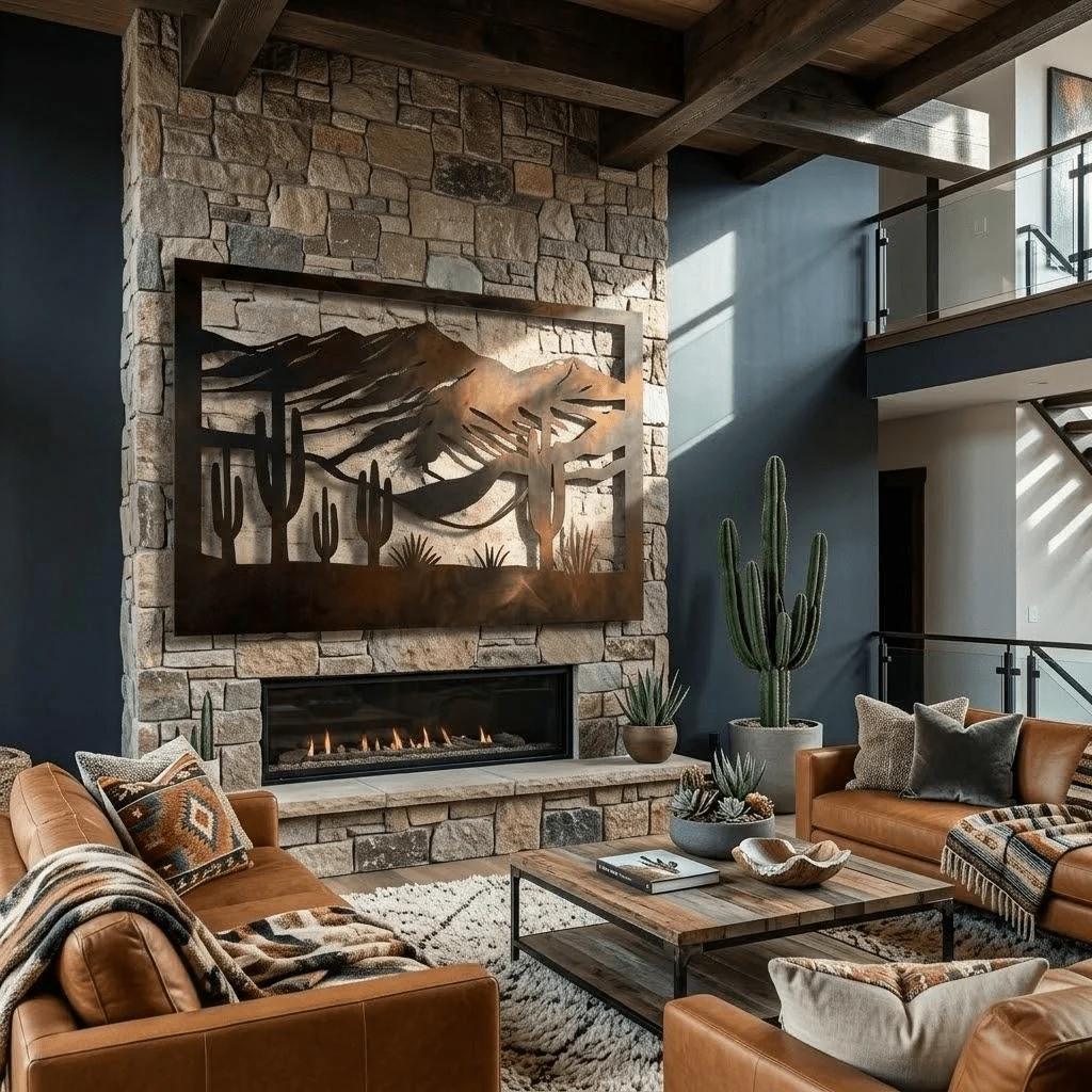 The Sonoran Desert - Metal Wall Art - Umber