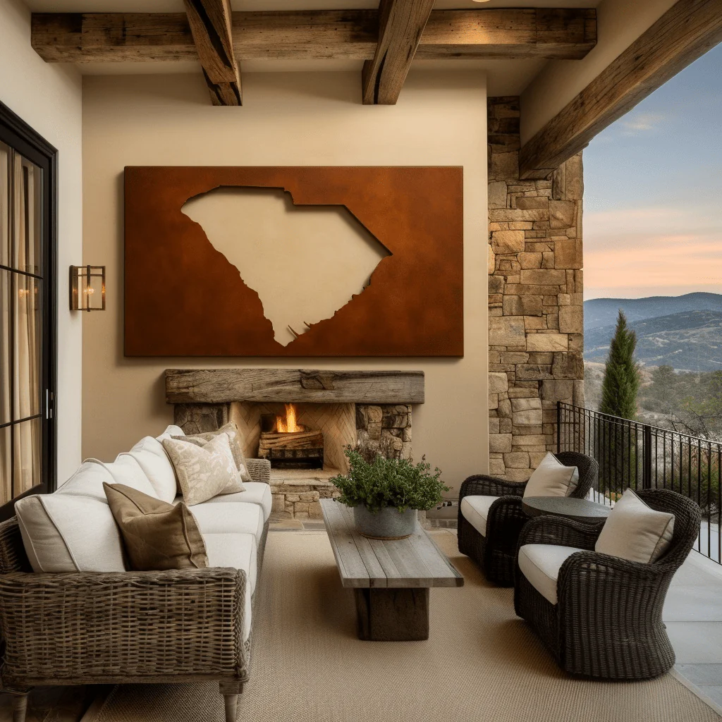 The South Carolina - Metal Wall Art - Oxide