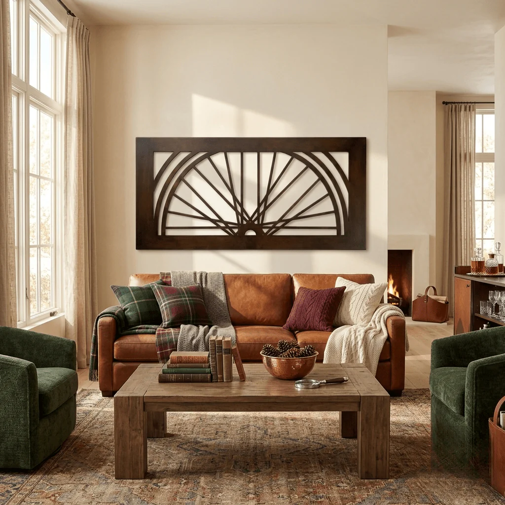 The Spoke - Metal Wall Art - Umber