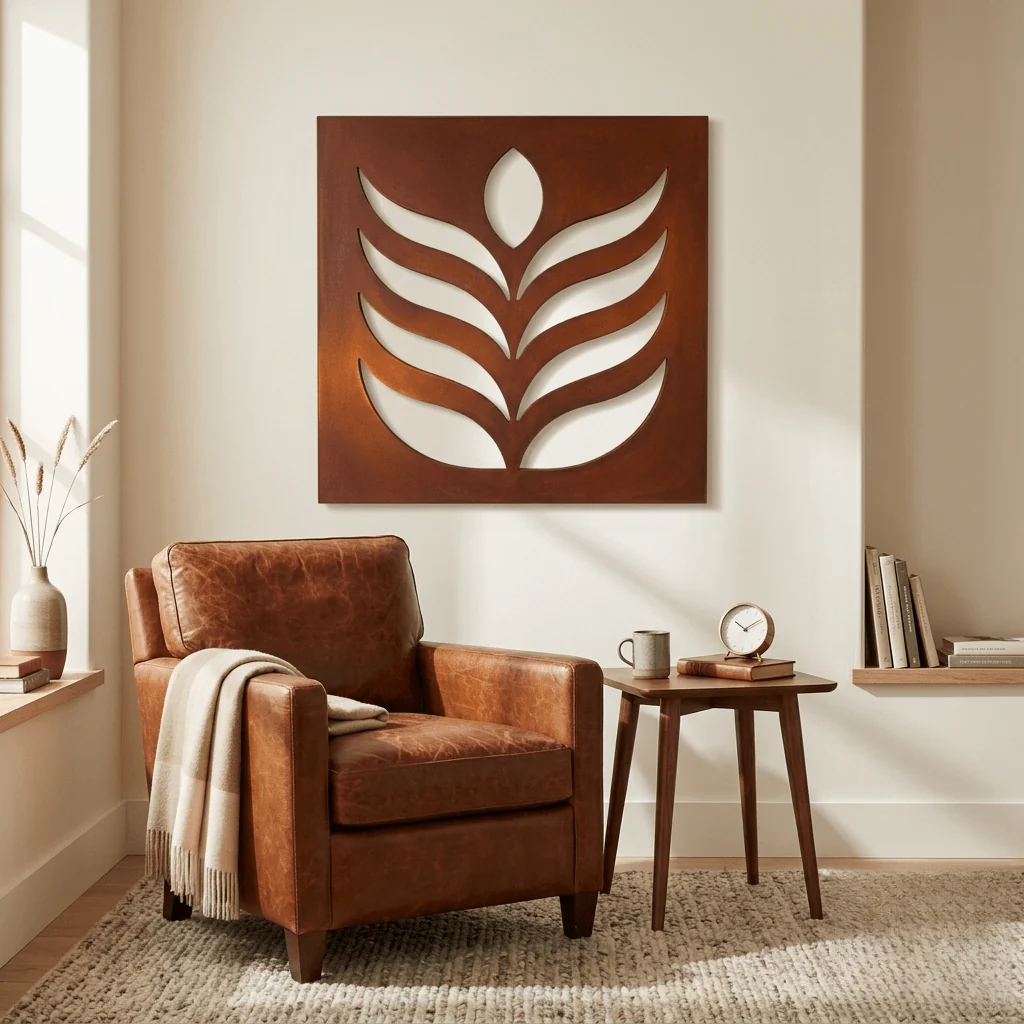 The Sprout - Metal Wall Art - Oxide