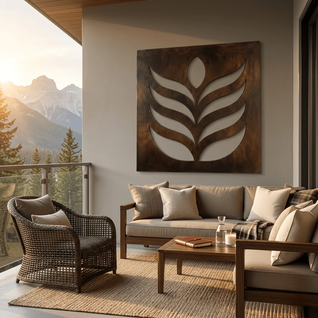 The Sprout - Metal Wall Art - Umber