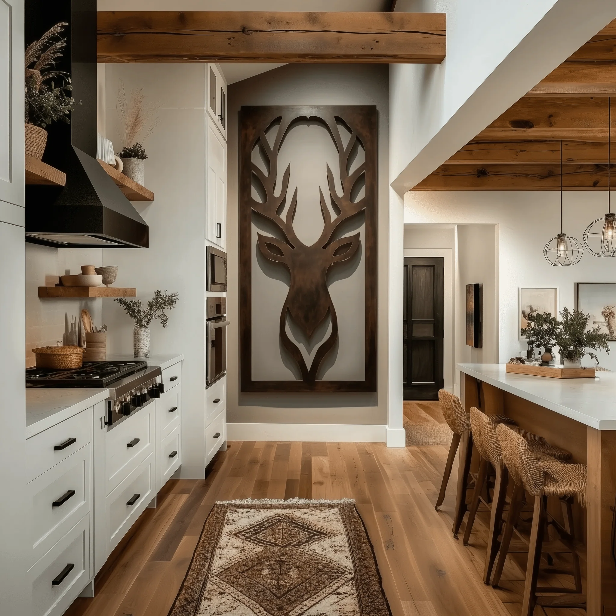 The Stag - Metal Wall Art - Umber