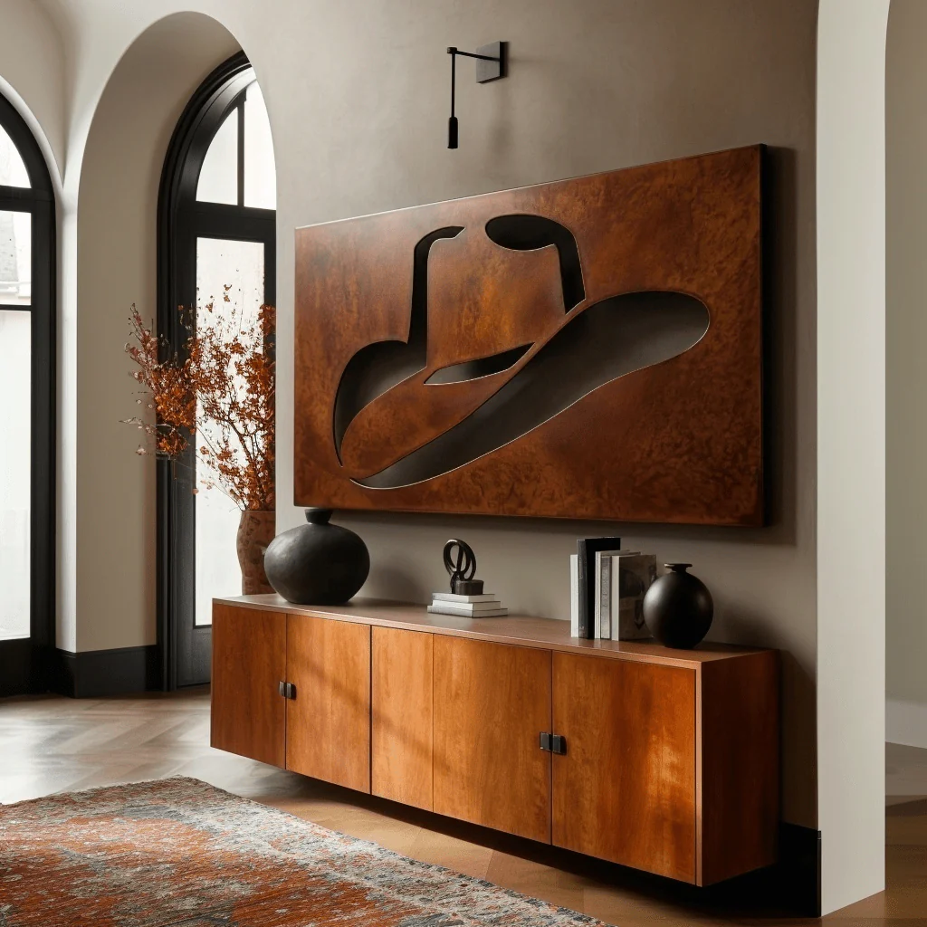 The Stetson - Metal Wall Art - Oxide