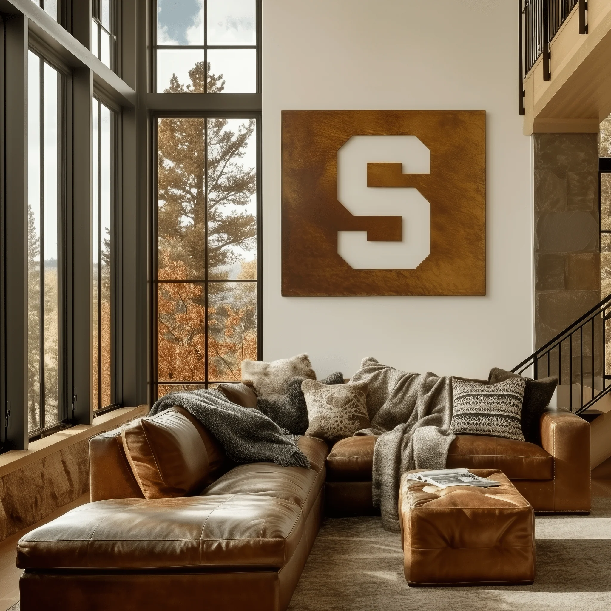 The Super S - Metal Wall Art - Square - Oxide - Image 2