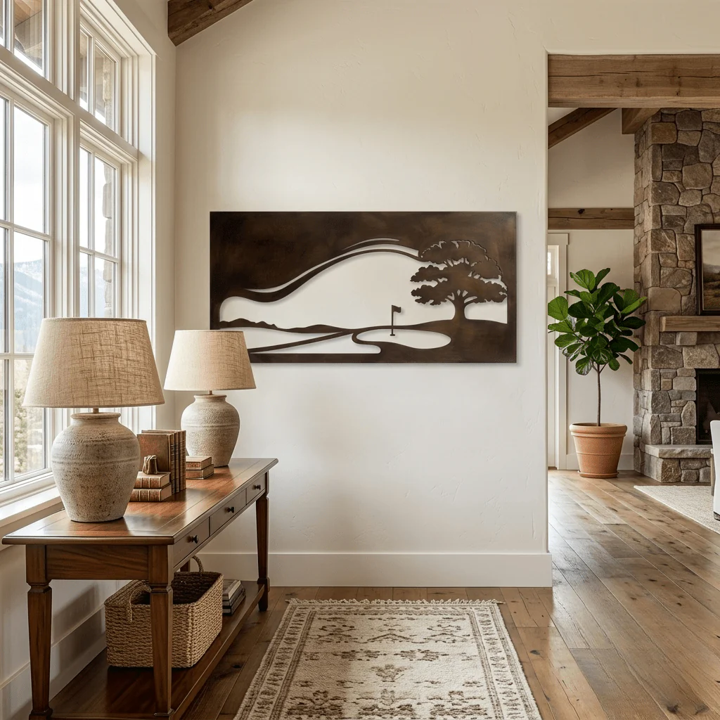The Swing - Metal Wall Art - Umber