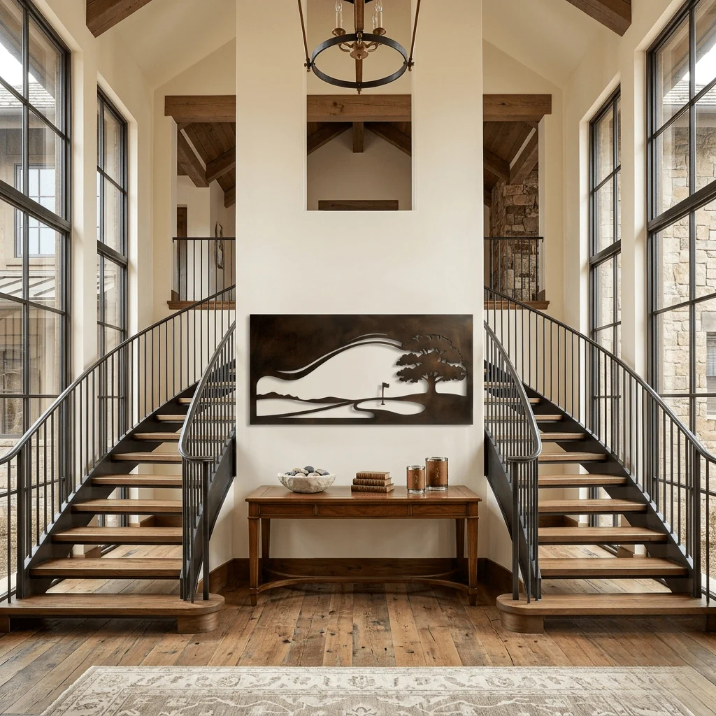 The Swing - Metal Wall Art - Umber - Image 3