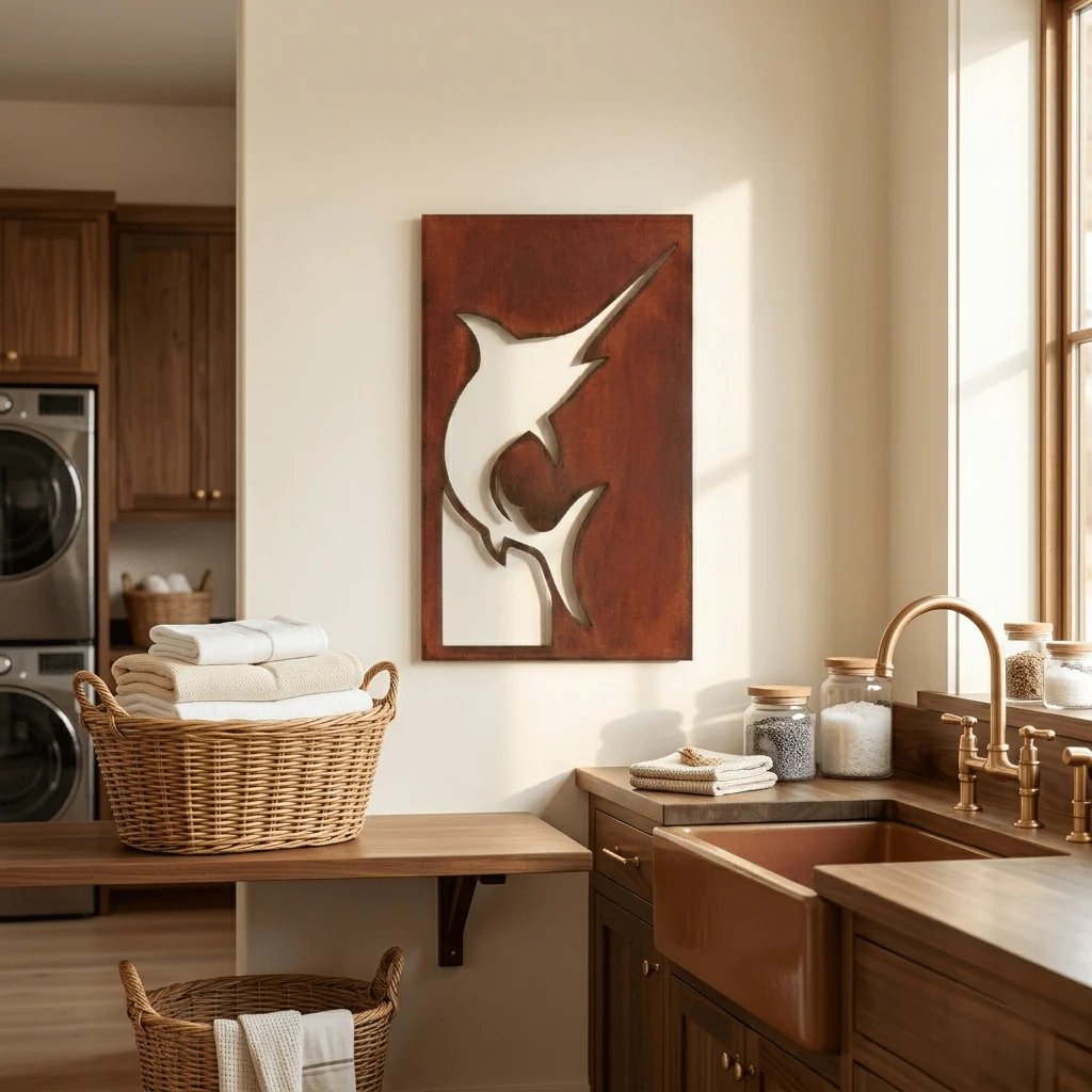 The Swordfish - Metal Wall Art - Oxide