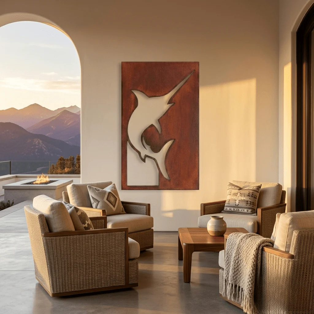 The Swordfish - Metal Wall Art - Oxide - Image 3