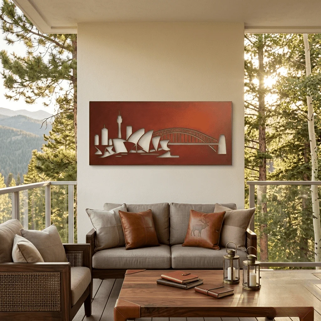 The Sydney Skyline - Metal Wall Art - Oxide