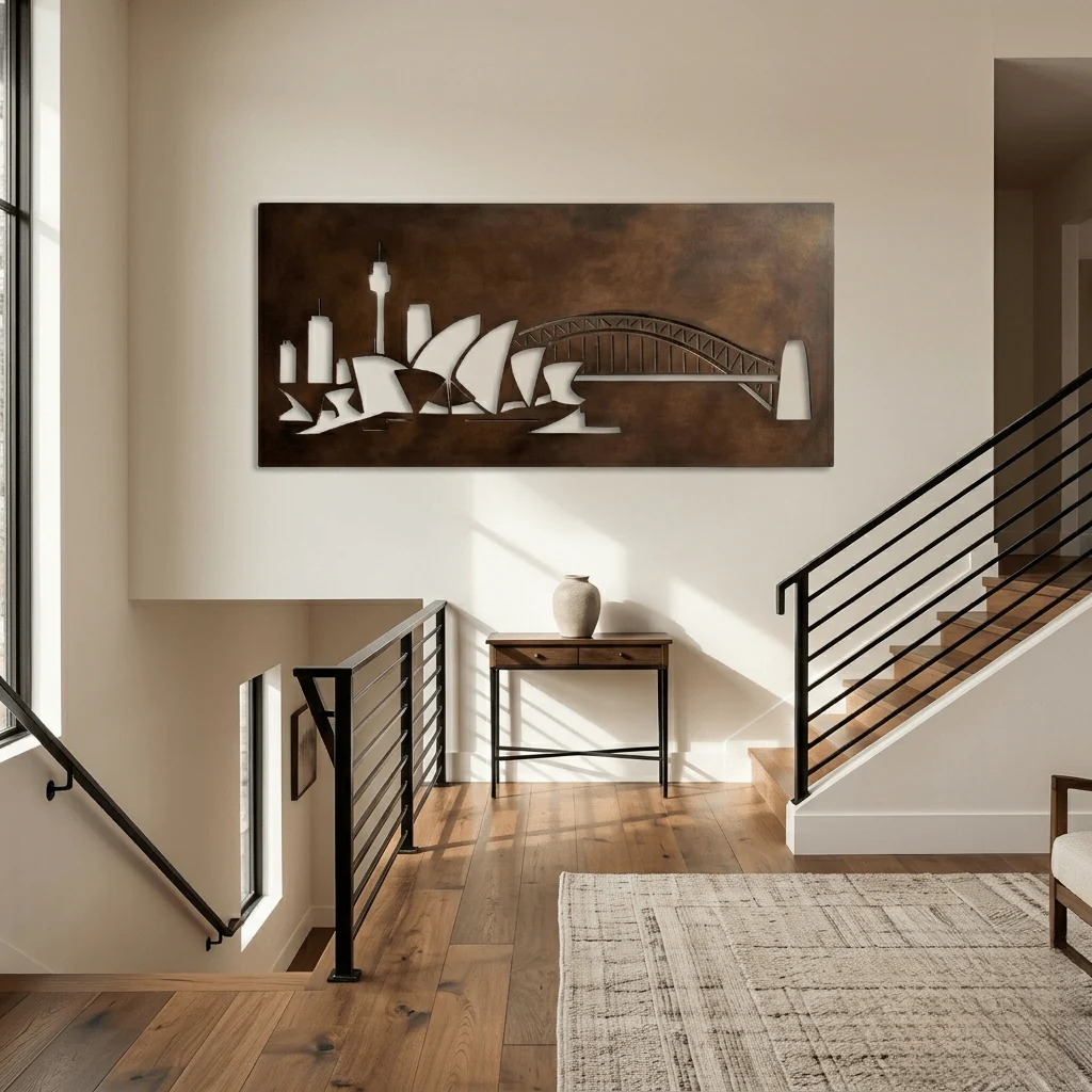 The Sydney Skyline - Metal Wall Art - Umber - Image 2