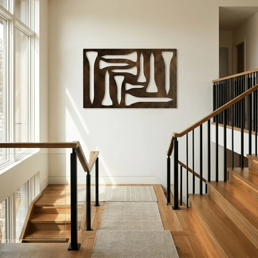 The Tee Box - Metal Wall Art - Umber