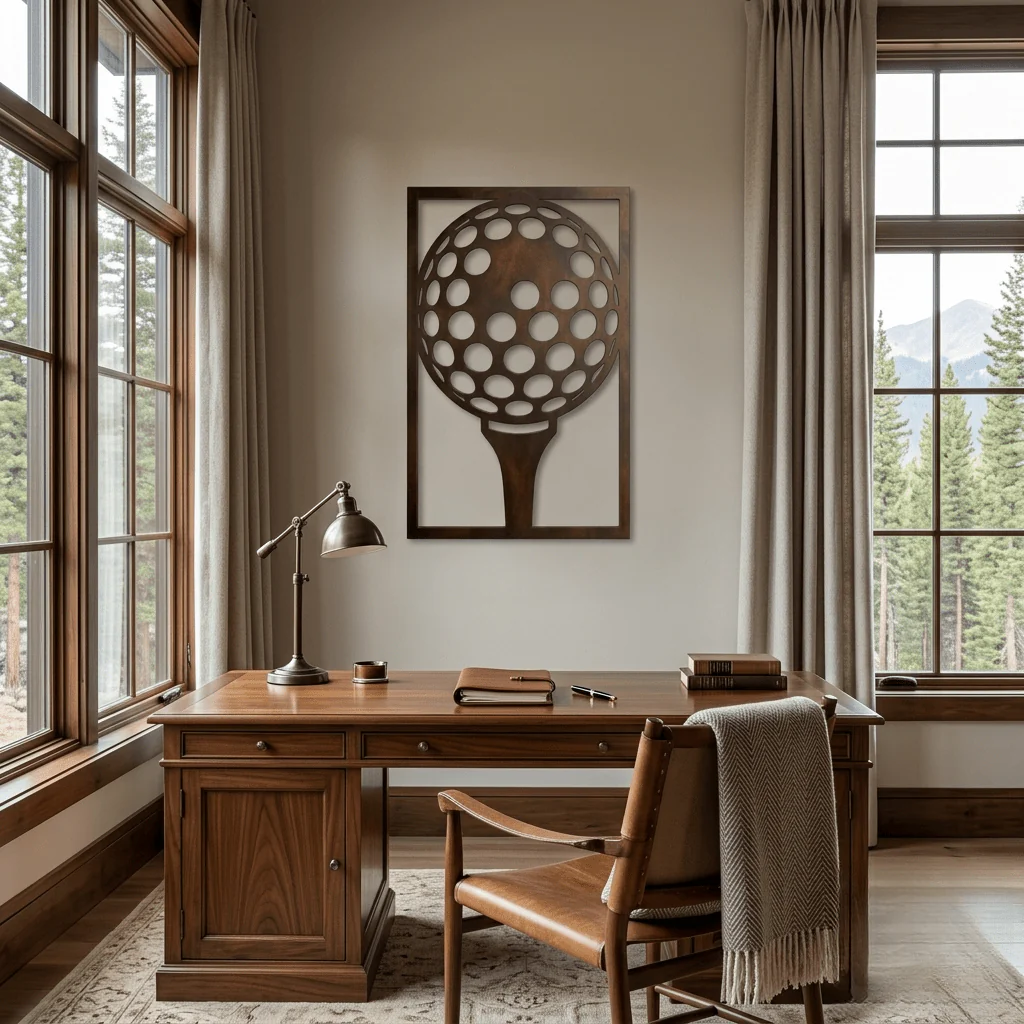 The Tee - Metal Wall Art - Umber - Image 3