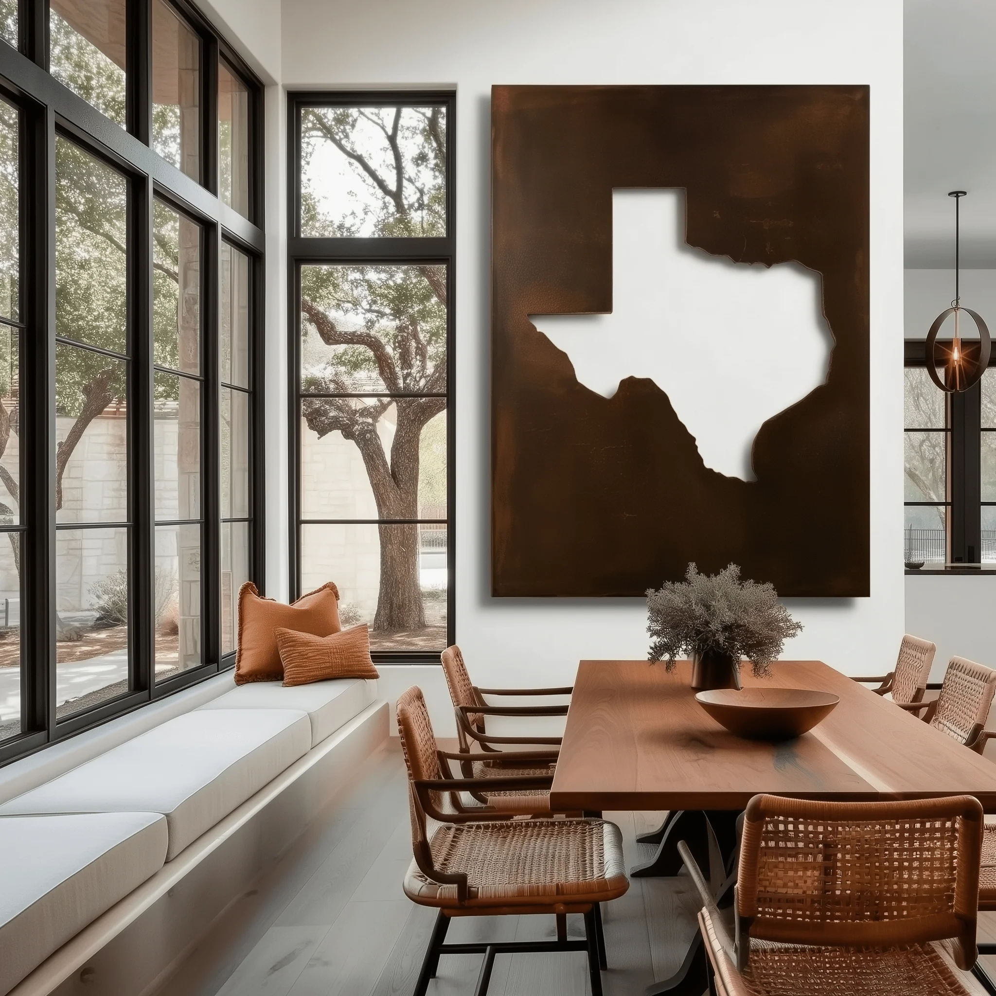 The Texas - Metal Wall Art - Umber