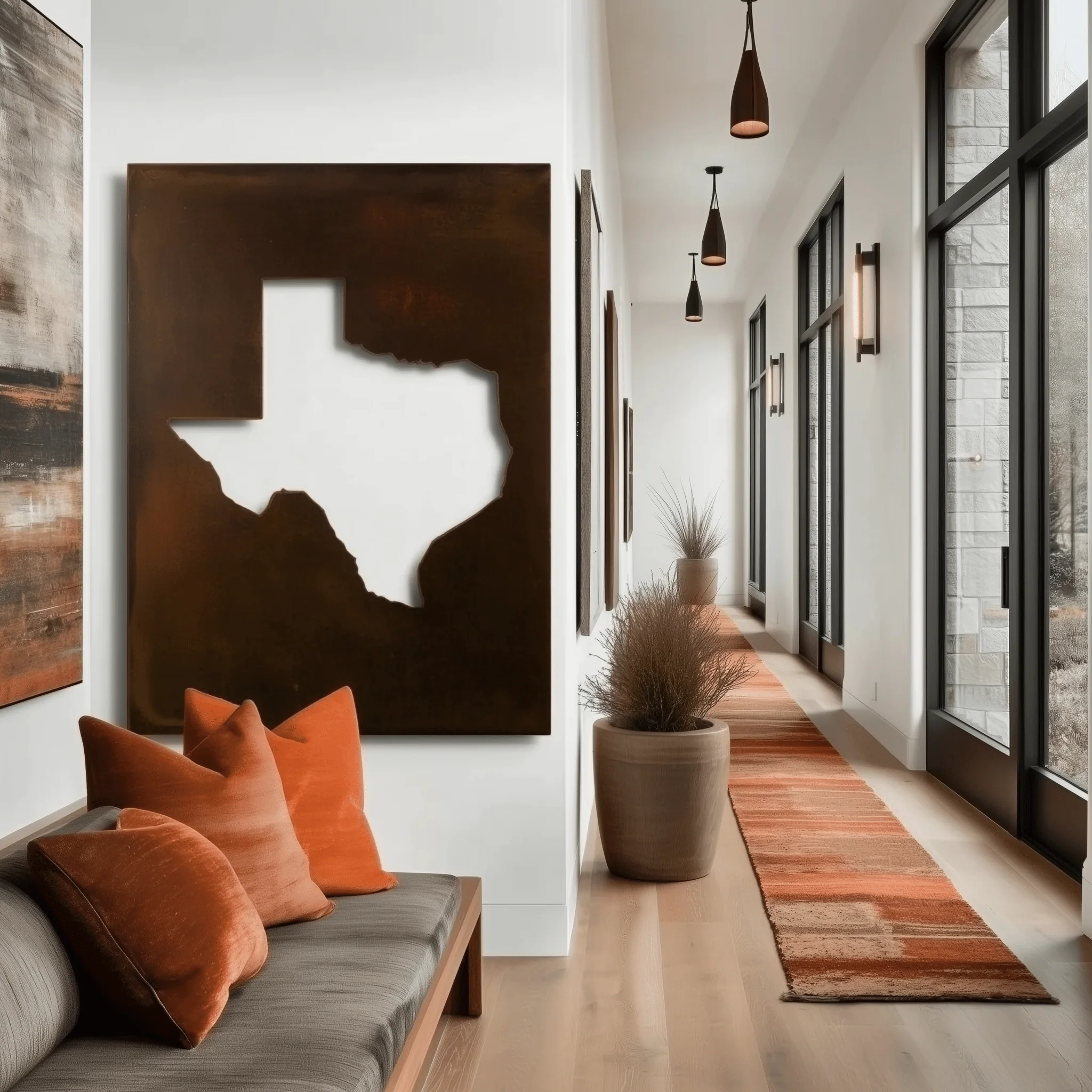 The Texas - Metal Wall Art - Umber - Image 2
