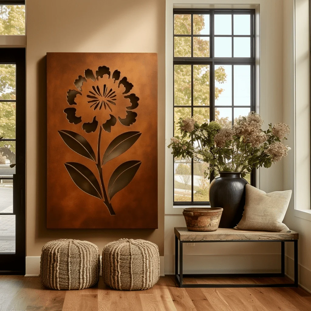 The West Virginia Rhododendron - Metal Wall Art - Oxide