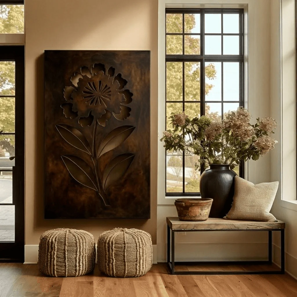 The West Virginia Rhododendron - Metal Wall Art - Umber
