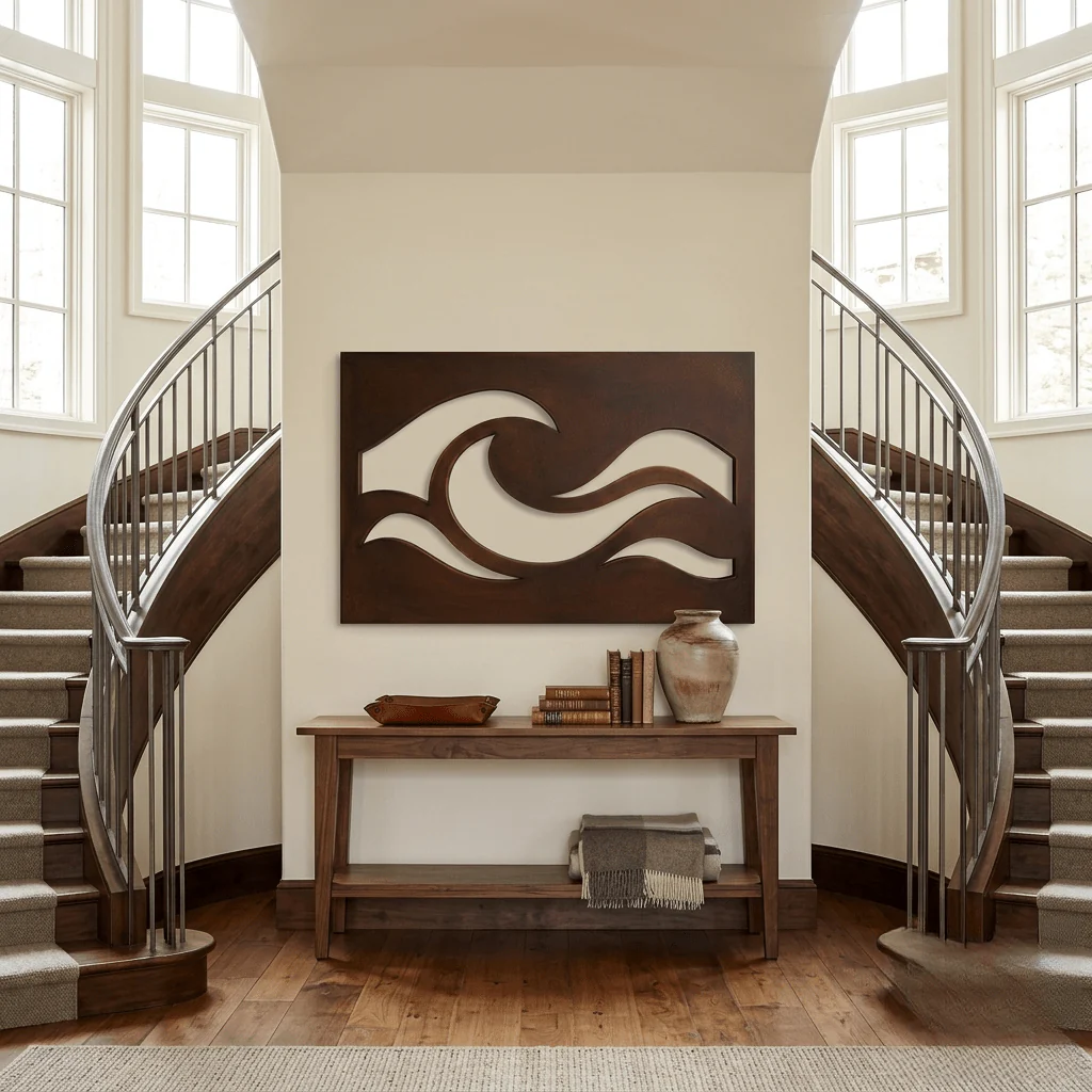The Tidal Line - Metal Wall Art - Oxide