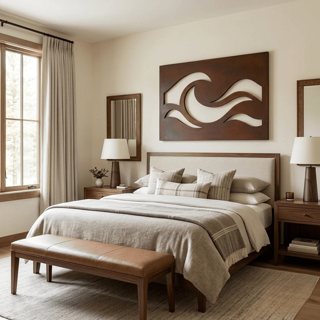 The Tidal Line - Metal Wall Art - Oxide - Image 3