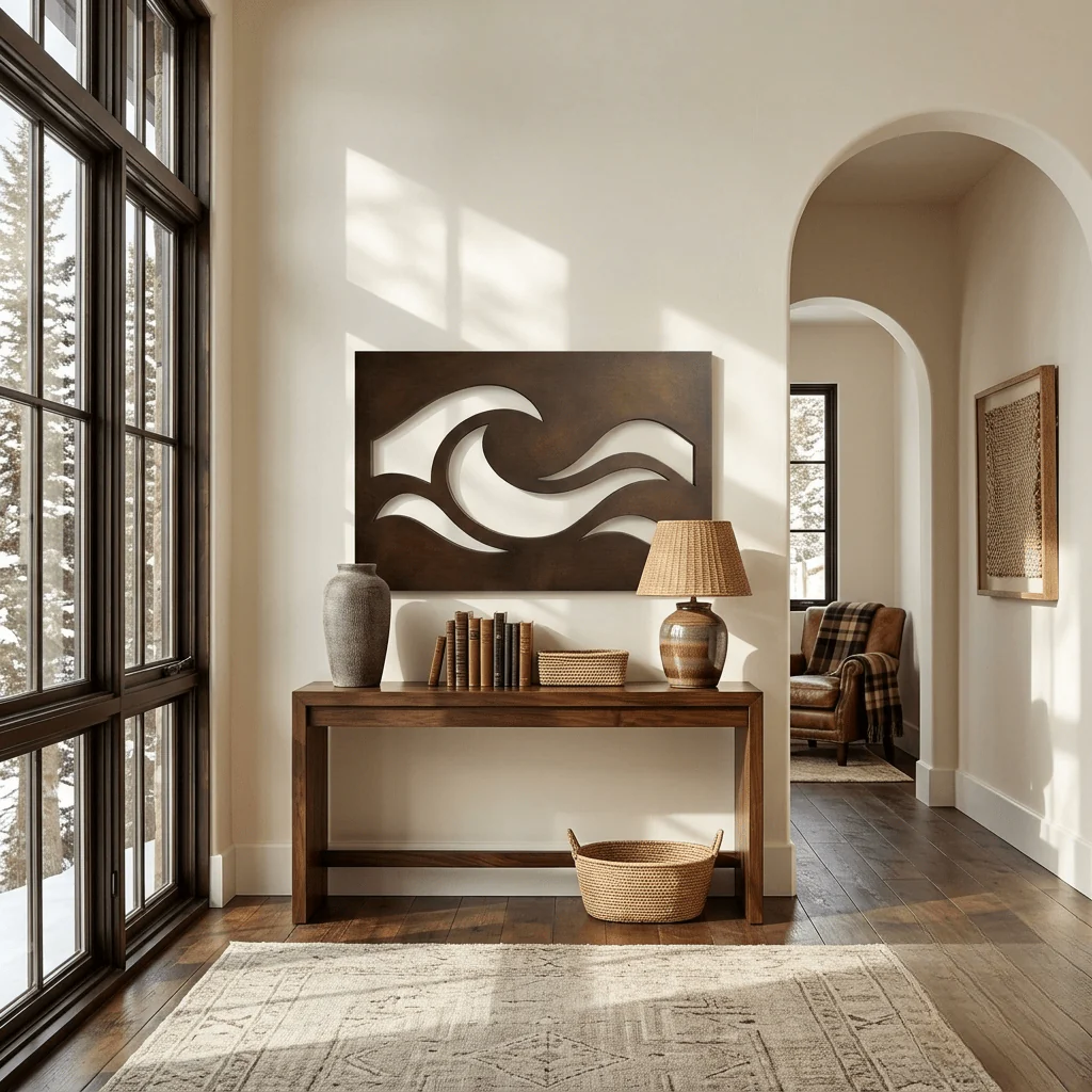 The Tidal Line - Metal Wall Art - Umber