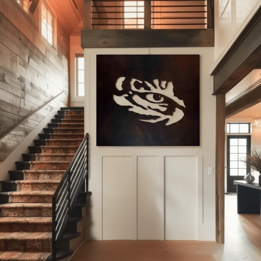 The Tiger Eye - Metal Wall Art - Square - Umber