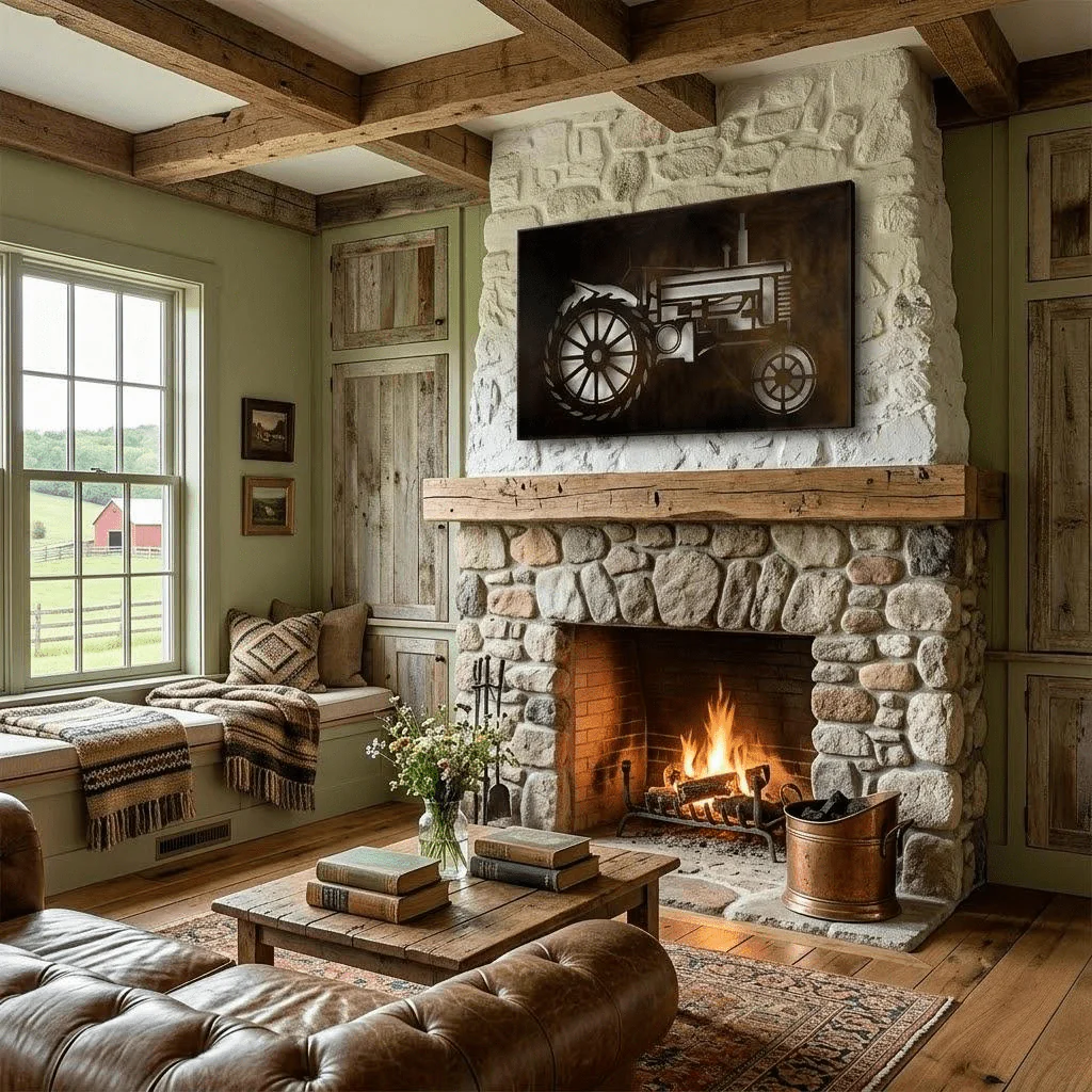 The Tractor - Metal Wall Art - Umber