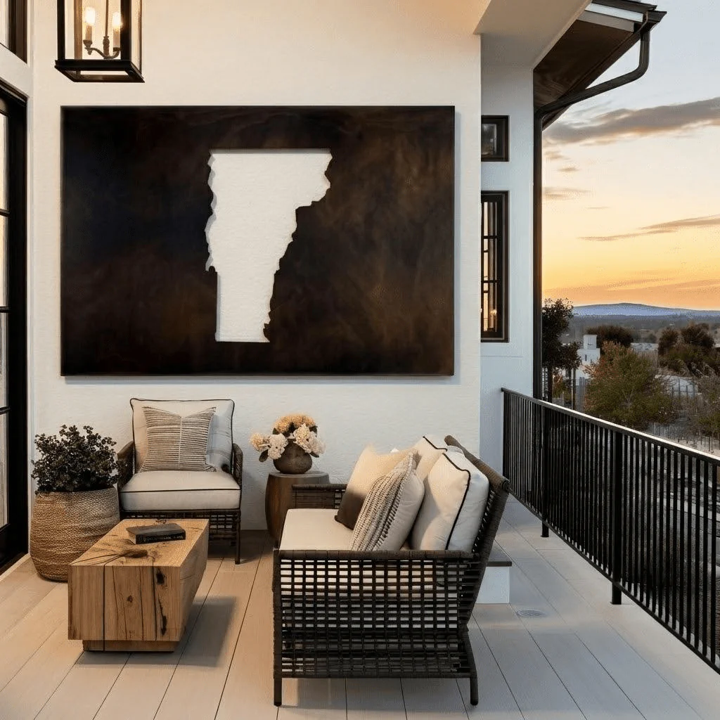 The Vermont - Metal Wall Art - Umber
