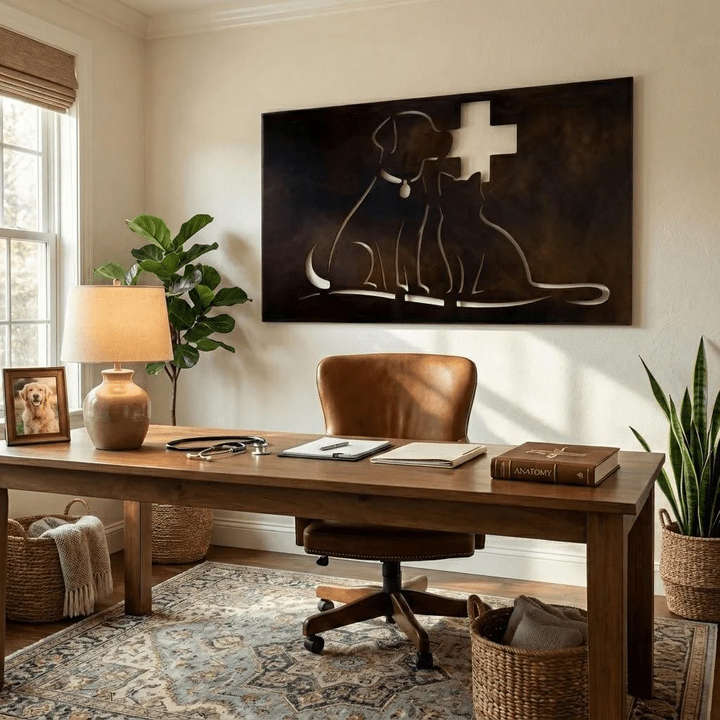 The Vet Clinic - Metal Wall Art - Umber