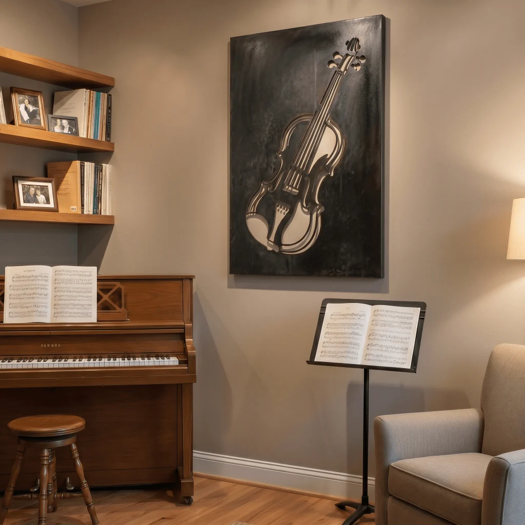 The Violin - Metal Wall Art - Forge - Image 3