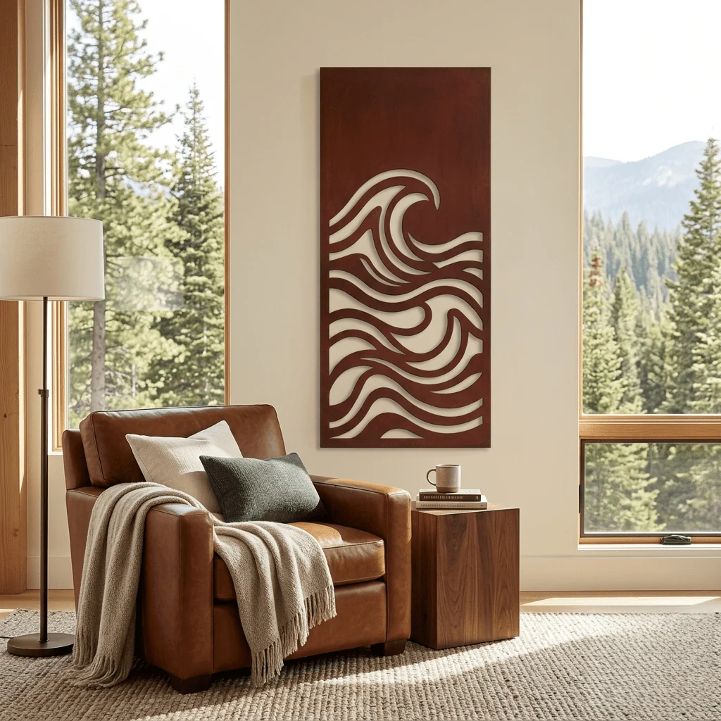 The Wave - Metal Wall Art - Oxide - Image 2