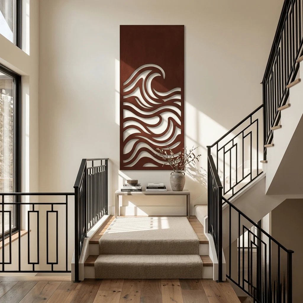 The Wave - Metal Wall Art - Oxide - Image 3