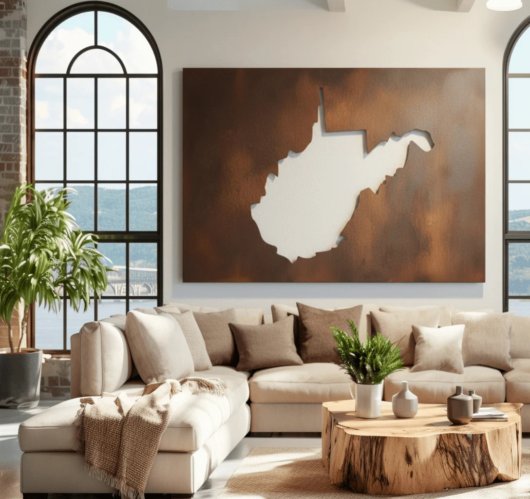 The West Virginia - Metal Wall Art - Oxide