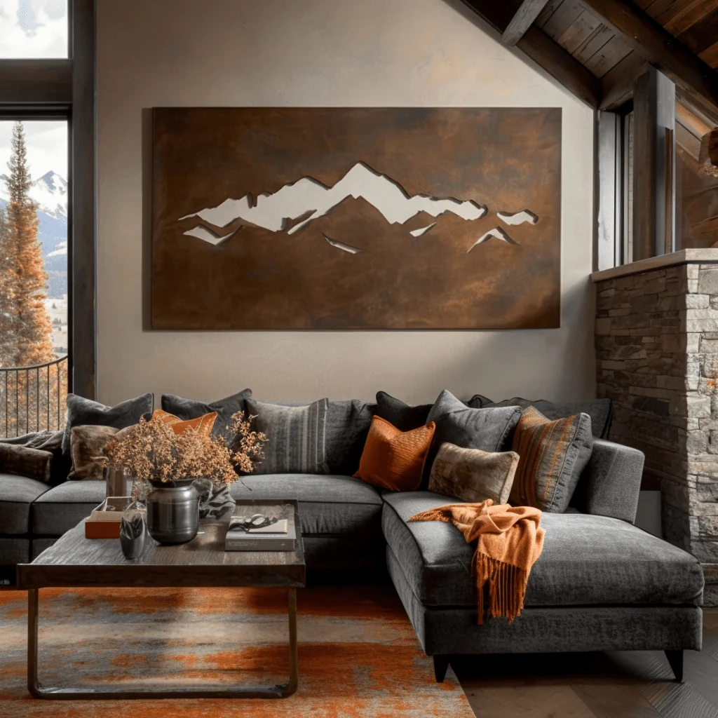 The Western Ascent - Metal Wall Art - Umber - Image 3