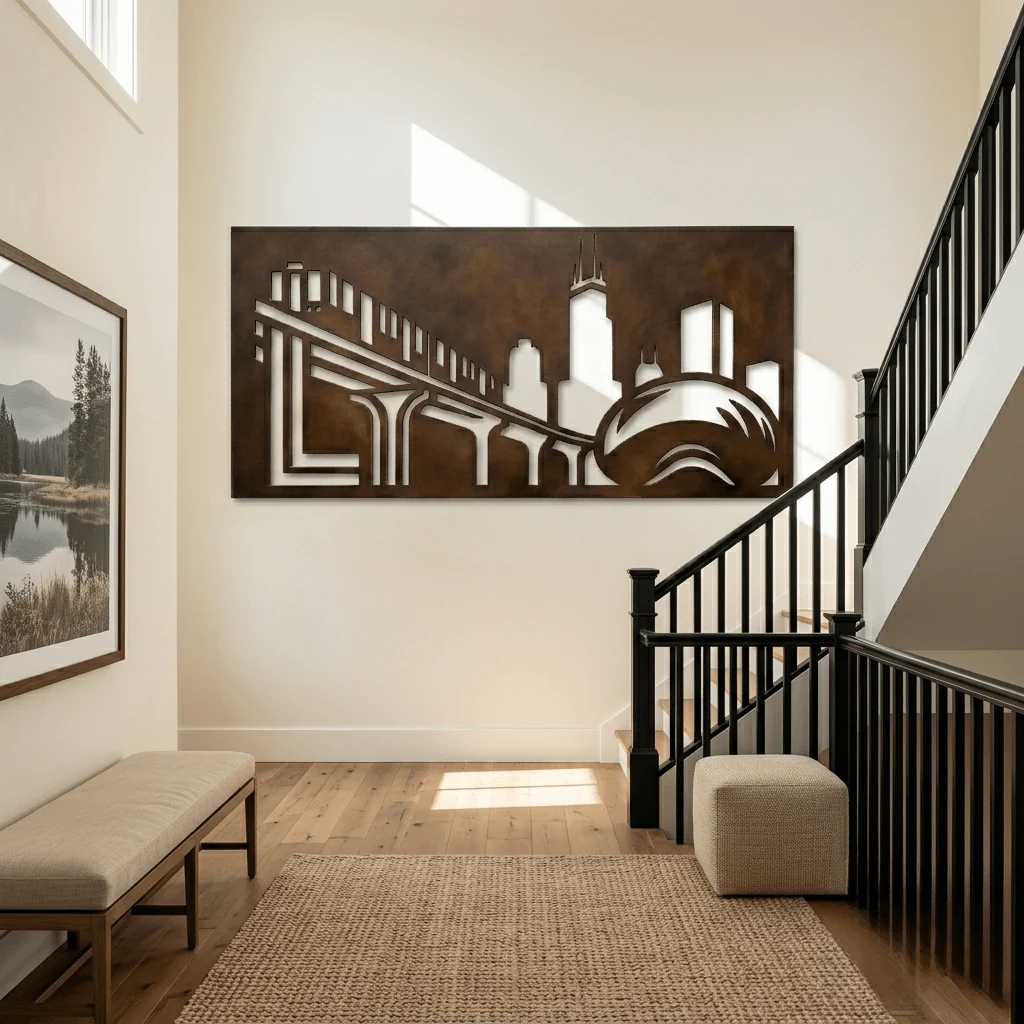 The Windy City - Metal Wall Art - Umber