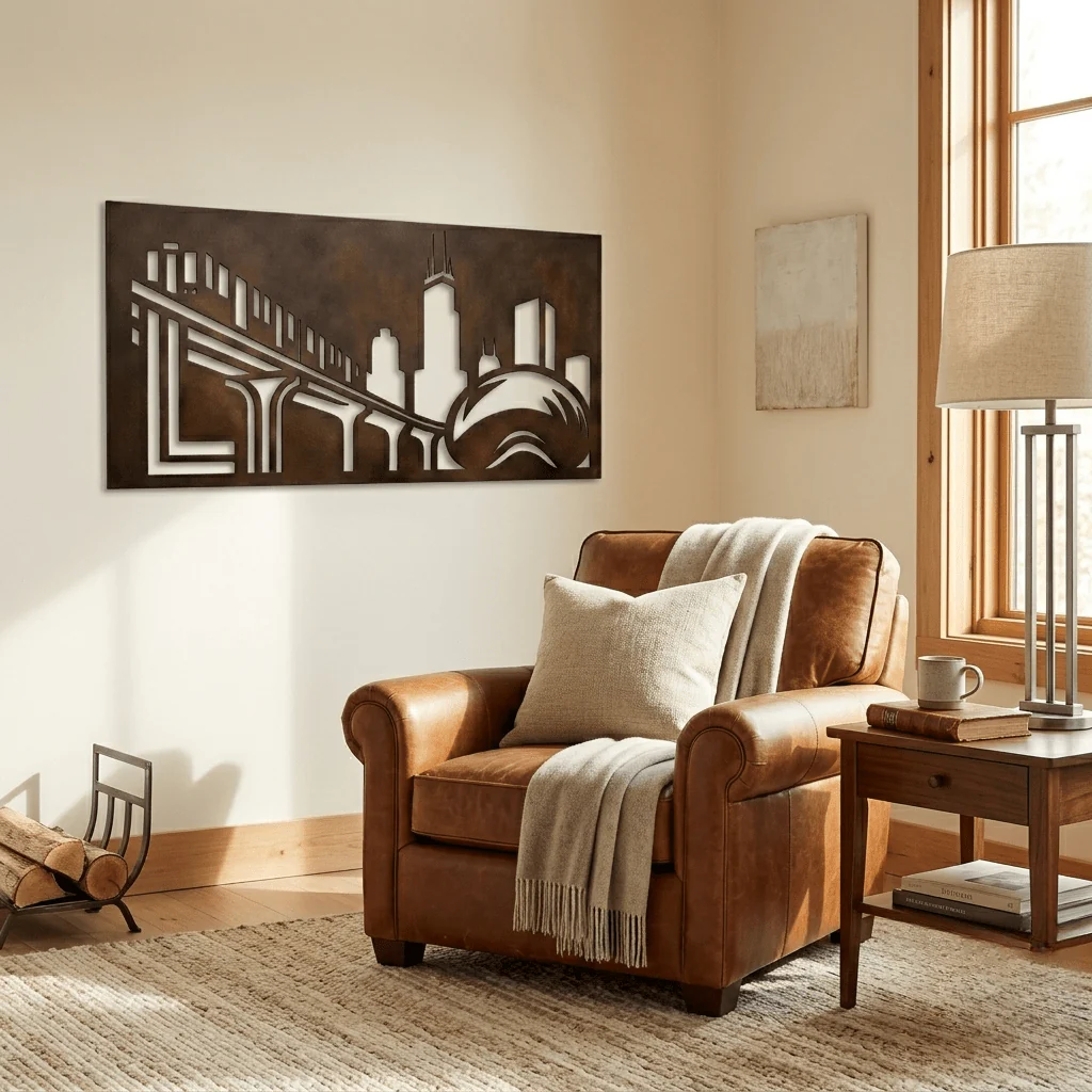 The Windy City - Metal Wall Art - Umber - Image 3